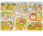Schiebepuzzle Wer geh&ouml;rt zu wem? von goki / Gollnest & Kiesel GmbH & / Bei