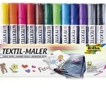 Folia Textilmaler Farbstifte f&uuml;r Textilien 12er Set / Folia