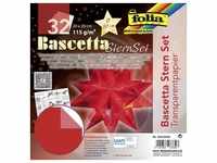 Folia Bascetta-Stern Set TRANSPARENTPAPIER 115g/m2 20x20cm 32 Blatt rot