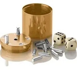 Piatnik 3002 - SUPER SIX 'Travel' Alu Gold Premium 5+&Oslash;5cm Reisespiel / BestSaller /