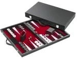 Philos 1730 - Backgammon rot medium Kunstleder / Philos / Spiel