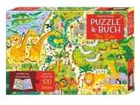 Puzzle & Buch: Im Zoo