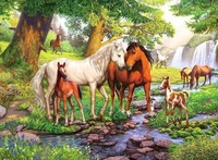 Ravensburger Spieleverlag Ravensburger Kinderpuzzle - 12904 Wildpferde am Fluss -