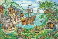Schmidt Spiele - In der Piratenbucht 100 Teile mit Add-on Piratenflagge