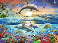 Ravensburger Spieleverlag Ravensburger Kinderpuzzle - 12895 Delfinparadies -
