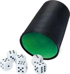 Noris Spiele W&uuml;rfelbecher mit 6 W&uuml;rfeln