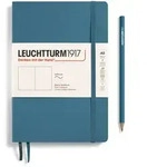 Notizbuch Medium (A5) Softcover 123 nummerierte Seiten Stone Blue blanko /
