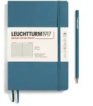 Notizbuch Medium (A5) Softcover 123 nummerierte Seiten Stone Blue liniert /