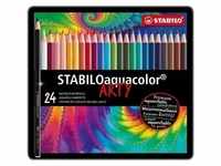 STABILO Buntstift Aquarell-Buntstift aquacolor - ARTY 24er Metalletui