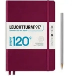 Notizbuch Medium (A5) EDITION 120 Hardcover 203 nummerierte Seiten Port Red liniert /