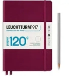 Notizbuch Medium (A5) EDITION 120 Hardcover 203 nummerierte Seiten Port Red dotted /