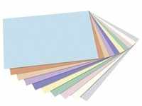 Folia Pastell-Block Tonpapier und Fotokarton DIN A4 20 Blatt in 10 Farben sortiert