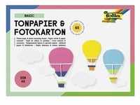Folia Tonpapier und Fotokarton Block BASIC DIN A6 60 Blatt in 15 Farben sortiert