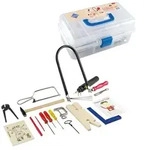 PEBARO 641S - Laubs&auml;ge-Set mit Stahlwerkzeugen und Bohrmaschine mit...