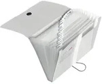 Herlitz F&auml;chermappe A4 PP 12 F&auml;cher transparent farblos / herlitz
