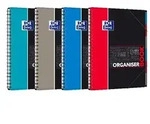 OXFORD Studium A4+ Polypropylen doppelspiralgebundenes Organiserbook 5 mm kariert 80