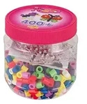 Hama 8791 - B&uuml;gelperlen Dose mit 400 Maxi-Perlen und 2 Stiftplatten (Quadrat und