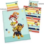 Paw Patrol 2632404063 - Flanell-Bettw&auml;sche (Made in Green) 40x60 cm + 100x135 cm