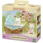 Sylvanian Families - Schokoladenhasen Zwillinge mit Kinderwagen / Epoch Traumwiesen /
