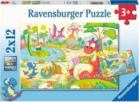 Ravensburger Spieleverlag Ravensburger Kinderpuzzle - Lieblingsdinos- 2x12 Teile