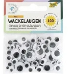 Folia Wackelaugen selbstklebend 6 Gr&ouml;&szlig;en 100er Set / Folia
