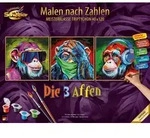 Schipper Malen nach Zahlen - Die 3 Affen (Tript.) / Noris Spiele GmbH / Spiel