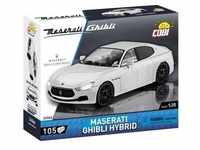 COBI 24566 - Maserati Ghibli Hybrid Weiß Luxus-Sportwagen 105 Klemmbausteine