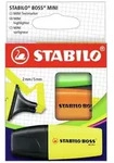 STABILO Marker BOSS MINI gelb orange gr&uuml;n 3er Set / Stabilo