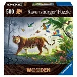 Ravensburger Puzzle 17514 - Tiger im Dschungel - 500 Teile Holzpuzzle mit stabilen