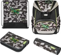Herlitz Schulranzen UltraLight Plus Camo Dragon 16 Liter bef&uuml;llt