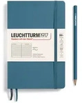 Notizbuch Paperback (B6+) Softcover 123 nummerierte Seiten Stone Blue Liniert /