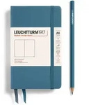 Notizbuch Pocket (A6) Hardcover 187 nummerierte Seiten Stone Blue Blanko /