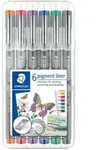 STAEDTLER Fineliner pigment liner farbig 6er Set / STAEDTLER