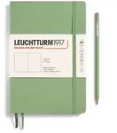 Notizbuch Medium (A5) Softcover 123 nummerierte Seiten Salbei Blanko /...