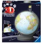 Ravensburger 3D Puzzle 11549 - Globus mit Licht - 540 Teile - Beleuchteter Globus