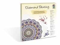 URSUS ErwachsenenBastelsets Diamond Painting Diamanten Mandala hellblau/rot/gelb (Set