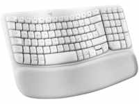 LOGITECH Wave Keys ergonomisch, Bluetooth, Tastatur, Sonstiges, kabellos, Weiß