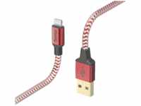 HAMA Reflective, USB-A auf Lightning, Ladekabel, 1,5 m, Rot