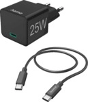 HAMA USB-C, PD/QC Ladeset Universal, 3.3 - 11 Volt 25 Watt, Schwarz