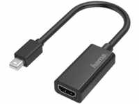 HAMA Mini-DisplayPort-Stecker auf HDMI-Buchse Kabeladapter, Schwarz