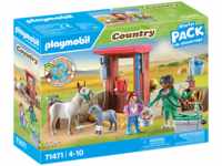PLAYMOBIL 71471 Tierarzteinsatz bei den Eseln Spielset, Mehrfarbig