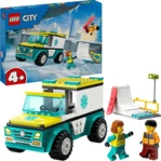 LEGO City 60403 Rettungswagen und Snowboarder Bausatz, Mehrfarbig
