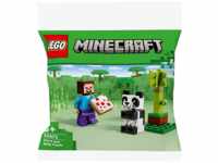 LEGO Minecraft 30672 Steve mit Baby-Panda Bausatz, Mehrfarbig