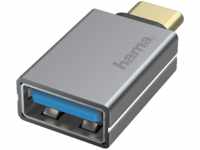 HAMA USB-C-Stecker auf USB-A-Buchse OTG Adapter, Grau