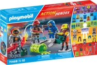 PLAYMOBIL 71468 My Figures Feuerwehr Spielset, Mehrfarbig