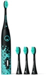 HAPPYBRUSH Eco VIBE 3 Schall-Zahnb&uuml;rste + Aufsteckb&uuml;rsten, Elektrische Zahnb&uuml;rste