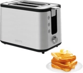 KRUPS KH442 Premium Control Line Toaster Edelstahl/Schwarz (850 Watt, Schlitze: 2)