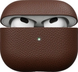 KEYBUDZ Artisan Leder Schutzh&uuml;lle f&uuml;r Apple AirPods 3 Case Schutzcase, Braun