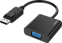 HAMA DisplayPort-Stecker auf VGA-Buchse Adapter, Schwarz