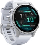 GARMIN fenix&reg; 8 - 43 mm AMOLED Smartwatch Edelstahl Silikon, 20 mm, Steinwei&szlig;